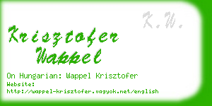 krisztofer wappel business card